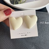 1 Pair Fashion Heart Shape Resin Plating Women's Ear Studs sku image 6