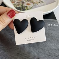 1 Pair Fashion Heart Shape Resin Plating Women's Ear Studs sku image 7