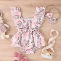Easter Fashion Rabbit Printing Cotton Baby Rompers sku image 2