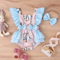Easter Fashion Rabbit Printing Cotton Baby Rompers main image 5