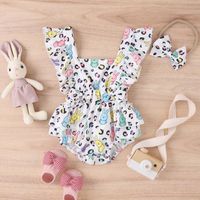 Easter Fashion Rabbit Printing Cotton Baby Rompers main image 4