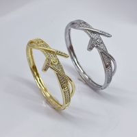 1 Piece Fashion Solid Color Copper Plating Inlay Zircon Bangle main image 2