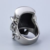 1 Piece Casual Skull Stainless Steel Plating Men's Rings main image 3