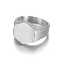 Fashion Hexagon Stainless Steel Plating Unisex Rings main image 5