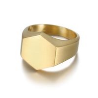 Fashion Hexagon Stainless Steel Plating Unisex Rings main image 3