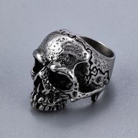 1 Piece Fashion Skull Stainless Steel Plating Men's Rings main image 4