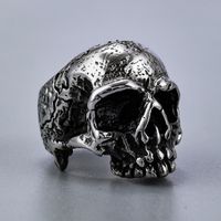 1 Piece Fashion Skull Stainless Steel Plating Men's Rings main image 5