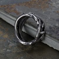 Fashion Geometric Stainless Steel Plating Unisex Rings main image 2