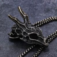 1 Piece Retro Dragon Stainless Steel Polishing Men's Pendant Necklace main image 3