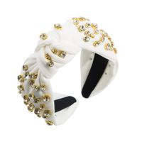 Baroque Style U Shape Cloth Inlay Rhinestones Glass Hair Band 1 Piece main image 11