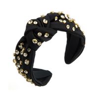 Baroque Style U Shape Cloth Inlay Rhinestones Glass Hair Band 1 Piece main image 5