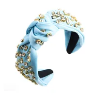 Baroque Style U Shape Cloth Inlay Rhinestones Glass Hair Band 1 Piece sku image 6