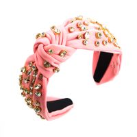 Baroque Style U Shape Cloth Inlay Rhinestones Glass Hair Band 1 Piece main image 6