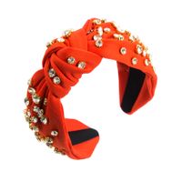 Baroque Style U Shape Cloth Inlay Rhinestones Glass Hair Band 1 Piece main image 10