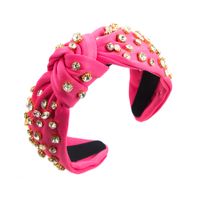 Baroque Style U Shape Cloth Inlay Rhinestones Glass Hair Band 1 Piece sku image 1