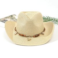 Unisex Vacation Solid Color Braid Wide Eaves Straw Hat sku image 19