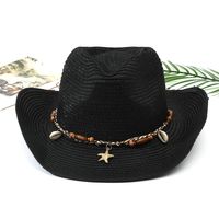 Unisex Vacation Solid Color Braid Wide Eaves Straw Hat sku image 21