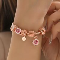 1 Piece Fashion Simple Style Flower Alloy Steel Inlay Rhinestones Women's Bracelets main image 2