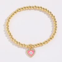Retro Classic Style Heart Shape Copper 14k Gold Plated Zircon Pendant Necklace In Bulk main image 8