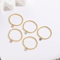 Retro Classic Style Heart Shape Copper 14k Gold Plated Zircon Pendant Necklace In Bulk main image 6
