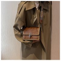 Women's Pu Leather Solid Color Fashion Square Lock Clasp Crossbody Bag main image 4