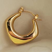 1 Pair Simple Style Solid Color Stainless Steel Plating Earrings main image 5