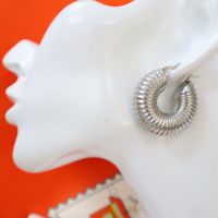 1 Pair Fashion U Shape Stainless Steel Plating Earrings sku image 1