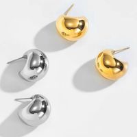 1 Pair Fashion Geometric Stainless Steel Plating Ear Studs main image 5