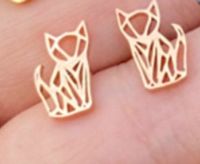 1 Pair Fashion Fox Titanium Steel Ear Studs sku image 4