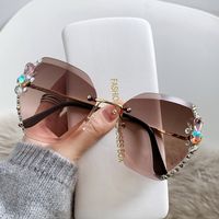 Fashion Gradient Color Resin Polygon Diamond Frameless Women's Sunglasses sku image 16