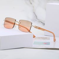 Vintage Style Solid Color Pc Square Frameless Women's Sunglasses main image 1