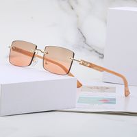 Vintage Style Solid Color Pc Square Frameless Women's Sunglasses main image 6