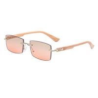 Vintage Style Solid Color Pc Square Frameless Women's Sunglasses sku image 5