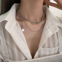 Fashion Heart Shape Butterfly Alloy Pearl Plating Women's Layered Necklaces Pendant Necklace 1 Piece sku image 43