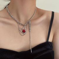 Fashion Heart Shape Butterfly Alloy Pearl Plating Women's Layered Necklaces Pendant Necklace 1 Piece sku image 29