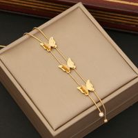 Fashion Butterfly Stainless Steel Plating Bracelets Earrings Necklace main image 2
