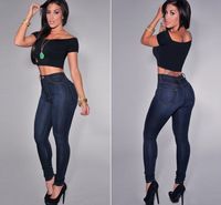 Women's Street Fashion Solid Color Full Length Washed Button Jeans Straight Pants main image 3