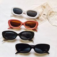 Fashion Solid Color Leopard Pc Uv400 Resin Oval Frame Full Frame Women's Sunglasses main image 4