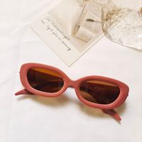 Fashion Solid Color Leopard Pc Uv400 Resin Oval Frame Full Frame Women's Sunglasses sku image 4