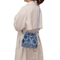 Women's Denim Solid Color Fashion Bucket String Shoulder Bag Crossbody Bag Bucket Bag main image 2