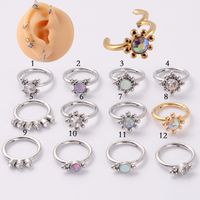 1 Piece Fashion Round Stainless Steel Diamond Nose Ring main image 6