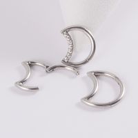 Fashion Moon Water Droplets Metal Inlay Zircon Nose Ring Nose Studs main image 5