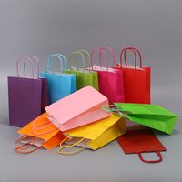 Basic Solid Color Paper Party Gift Bags main image 3