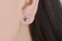 1 Pair Fashion Heart Shape Metal Plating Hollow Out Women's Ear Studs main image 4