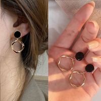 1 Pair Retro Geometric Square Metal Women's Earrings sku image 27