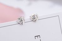 1 Pair Fashion Heart Shape Metal Plating Hollow Out Women's Ear Studs main image 1