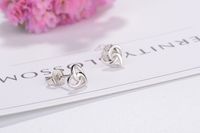 1 Pair Fashion Heart Shape Metal Plating Hollow Out Women's Ear Studs main image 2