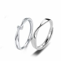 Simple Style Solid Color Sterling Silver Rings sku image 3