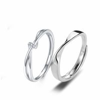 Simple Style Solid Color Sterling Silver Rings main image 3
