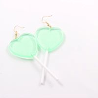 1 Par Moda Forma De Corazón Arílico Mujeres Pendientes De Gota sku image 3